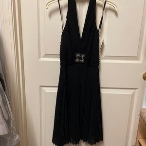 NWT Black Embellished Halter dress